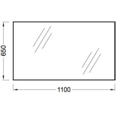 Зеркало без подсветки 110х65 см Jacob Delafon Ola EB1400-NF