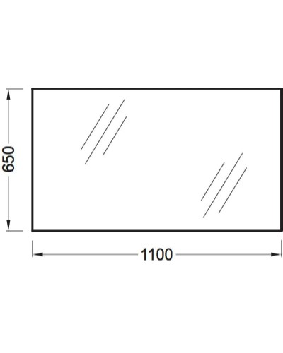 Зеркало без подсветки 110х65 см Jacob Delafon Ola EB1400-NF