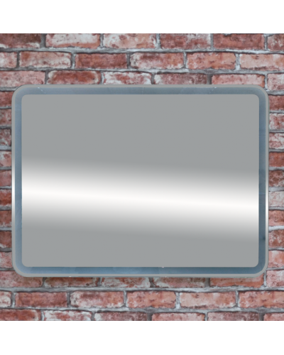 3 Неон - Зеркало LED  600х800 клавишный выключатель (с круглыми углами)