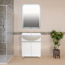 3 Неон - Зеркало LED  600х800 клавишный выключатель (с круглыми углами)