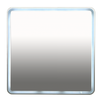 3 Неон - Зеркало LED  800х800 клавишный выключатель (с круглыми углами)