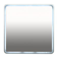 3 Неон - Зеркало LED  800х800 клавишный выключатель (с круглыми углами)