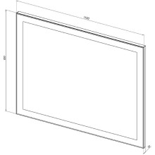 Зеркало Aquanet Алассио 110 249348 с подсветкой с сенсорным выключателем