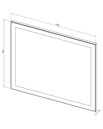 Зеркало Aquanet Алассио 110 249348 с подсветкой с сенсорным выключателем