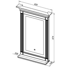 Зеркало Aquanet Селена 70 246509 с подсветкой с сенсорным выключателем Белое