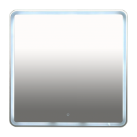 3 Неон - Зеркало LED  800х800 сенсор на зеркале (с круглыми углами)