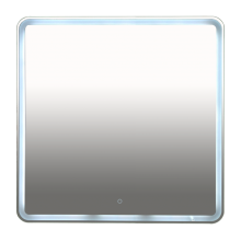 3 Неон - Зеркало LED  800х800 сенсор на зеркале (с круглыми углами)