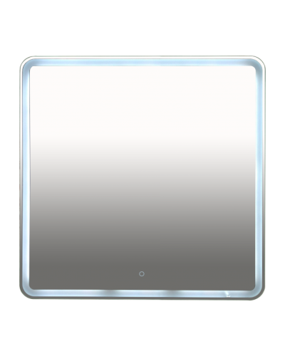 3 Неон - Зеркало LED  800х800 сенсор на зеркале (с круглыми углами)