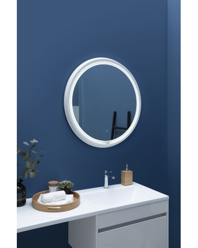 Зеркало Aquanet Дакар 80 241820 с подсветкой Белый глянец