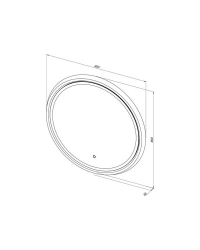 Зеркало Aquanet Дакар 80 241820 с подсветкой Белый глянец
