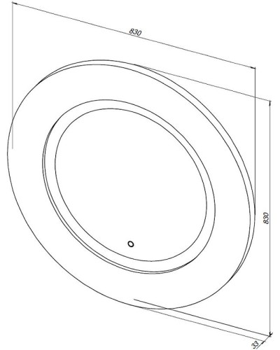Зеркало Aquanet Милан 80 241821 с подсветкой Белый глянец