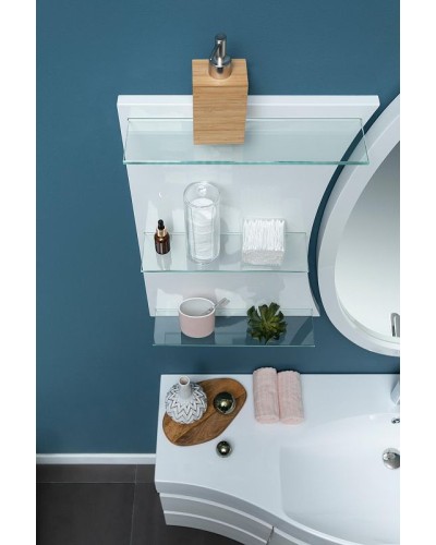 Зеркало Aquanet Опера 70 212365 с полкой с подсветкой Белое