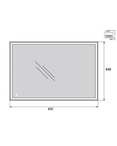 Зеркало BelBagno SPC-GRT-650-800-LED-TCH с подсветкой с сенсорным выключателем