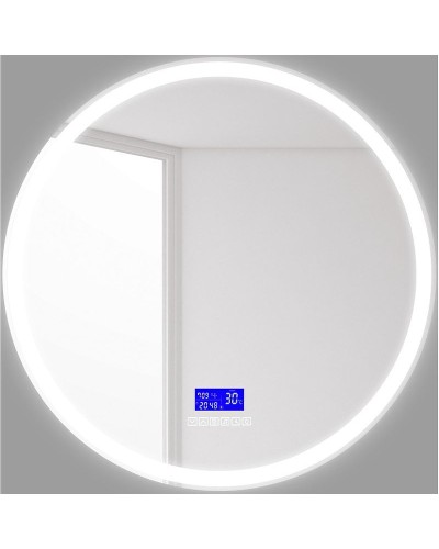 Зеркало BelBagno SPC-RNG-800-LED-TCH-RAD с подсветкой с сенсорным выключателем с bluetooth с термометром с радио
