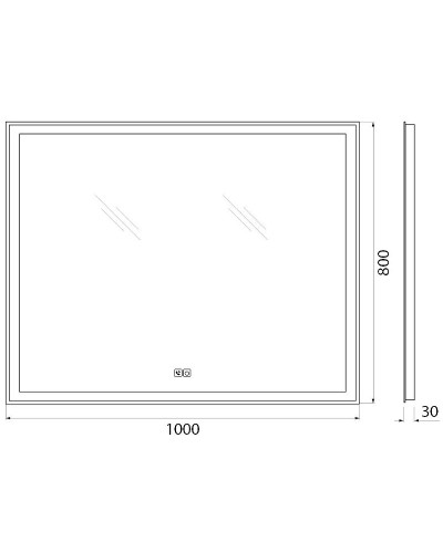 Зеркало BelBagno SPC-GRT-1000-800-LED-TCH-PHONE с подсветкой с сенсорным выключателем с bluetooth с микрофоном и динамиками