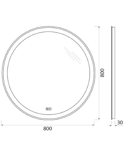 Зеркало BelBagno SPC-RNG-800-LED-TCH-PHONE с подсветкой с сенсорным выключателем с bluetooth с микрофоном и динамиками