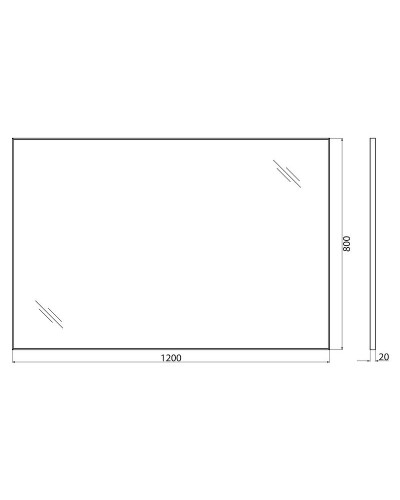 Зеркало BelBagno SPC-AL-1200-800 Хром