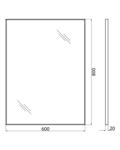 Зеркало BelBagno SPC-AL-600-800 Хром