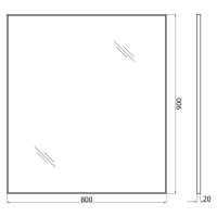 Зеркало BelBagno SPC-AL-800-900 Хром