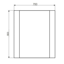 Зеркало 70х80 см белый глянец  Comforty Флоренция 00003127386