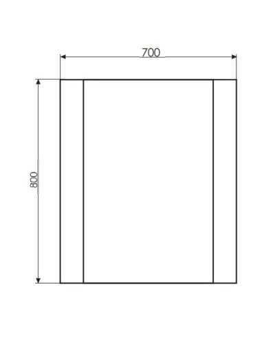 Зеркало 70х80 см белый глянец  Comforty Флоренция 00003127386