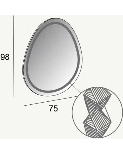Зеркало Cezares 75 44777 с подсветкой с узором