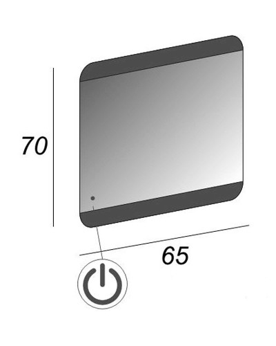 Зеркало Cezares Elegance 65 45004 с подсветкой с сенсорным выключателем