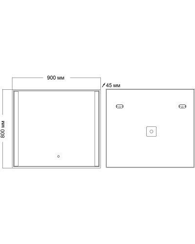 Зеркало Grossman Avrora 90 119080 с подсветкой с сенсорным выключателем