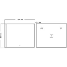 Зеркало Grossman Avrora 100 1110080 с подсветкой с сенсорным выключателем