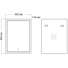 Зеркало Grossman Sirius 60 126080 с подсветкой с сенсорным выключателем