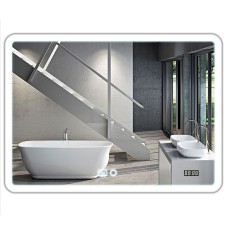Зеркало Vincea 80 VLM-2A800-2W с подсветкой с часами и функцией антизапотевания