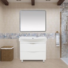 3 Неон - Зеркало LED 1000х800 сенсор на корпусе (с круглыми углами)