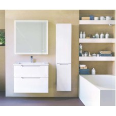 Зеркало Jorno Slide 80 Sli.02.77/W с подсветкой с сенсорным выключателем и часами