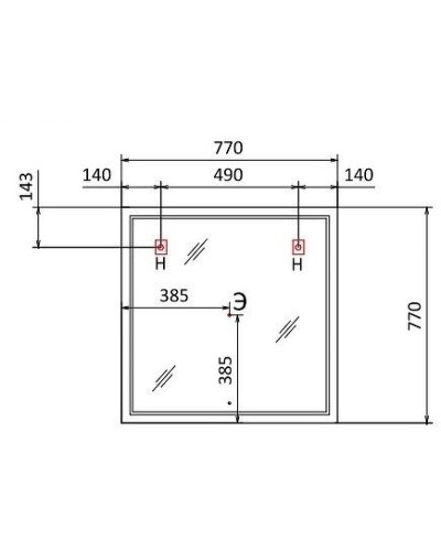 Зеркало Jorno Slide 80 Sli.02.77/W с подсветкой с сенсорным выключателем и часами