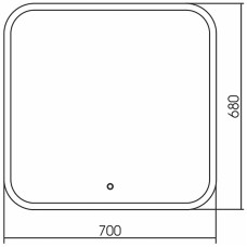 Зеркало Grossman Comfort 70 670680 с подсветкой с сенсорным выключателем