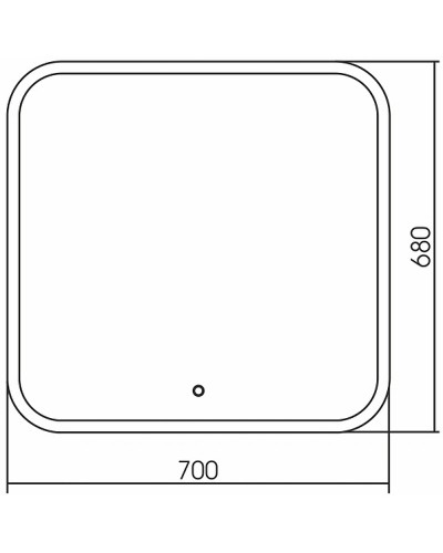 Зеркало Grossman Comfort 70 670680 с подсветкой с сенсорным выключателем
