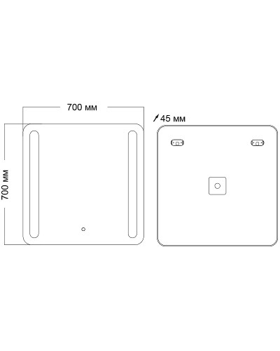 Зеркало Grossman Lara 70 137070 с подсветкой с сенсорным выключателем