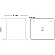Зеркало Grossman Lara 80 138070 с подсветкой с сенсорным выключателем
