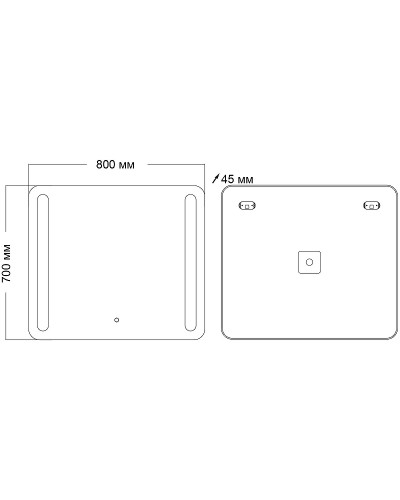 Зеркало Grossman Lara 80 138070 с подсветкой с сенсорным выключателем