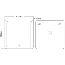 Зеркало Grossman Lara 80 138080 с подсветкой с сенсорным выключателем