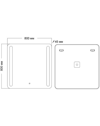 Зеркало Grossman Lara 80 138080 с подсветкой с сенсорным выключателем