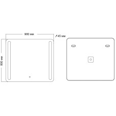 Зеркало Grossman Lara 90 139080 с подсветкой с сенсорным выключателем