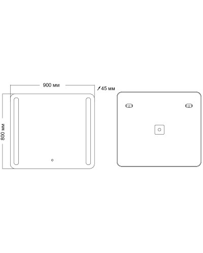 Зеркало Grossman Lara 90 139080 с подсветкой с сенсорным выключателем