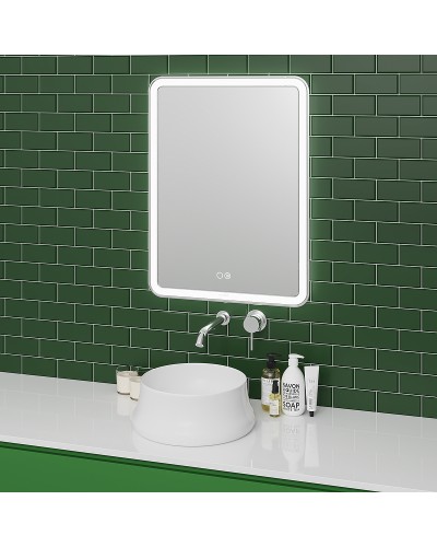 Зеркало Grossman Leo 70 167080 с подсветкой с сенсорным выключателем с подогревом