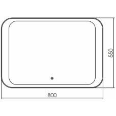 Зеркало Grossman Modern 80 280550 с подсветкой с сенсорным выключателем