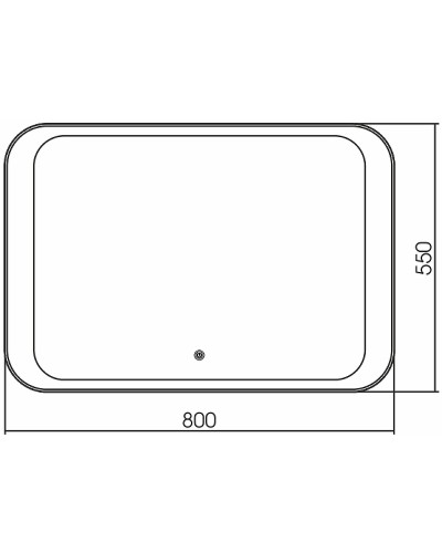 Зеркало Grossman Modern 80 280550 с подсветкой с сенсорным выключателем