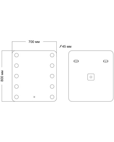Зеркало Grossman Neon 70 147080 с подсветкой с сенсорным выключателем