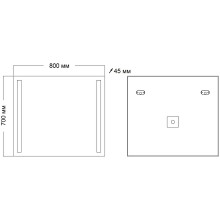 Зеркало Grossman Norma 80 108070 с подсветкой с механическим выключателем