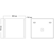 Зеркало Grossman Norma 80 108070 с подсветкой с механическим выключателем