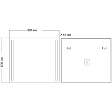 Зеркало Grossman Norma 90 109080 с подсветкой с механическим выключателем